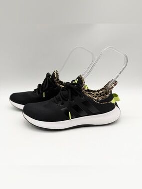 Adidas Cloudfoam Pure SPW Running Shoes Black Pulse Lime IG3150 Women’s Size 9
